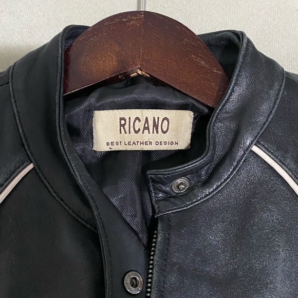 Vintage leather bomber jacket - Picture 6 of 10